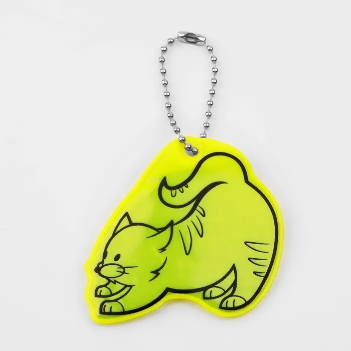 Светоотражающий элемент «Кот потягушки», двусторонний, 5.9×6 см, МИКС Светоотражающий элемент «Кот потягушки», двусторонний, 5.9×6 см, МИКС