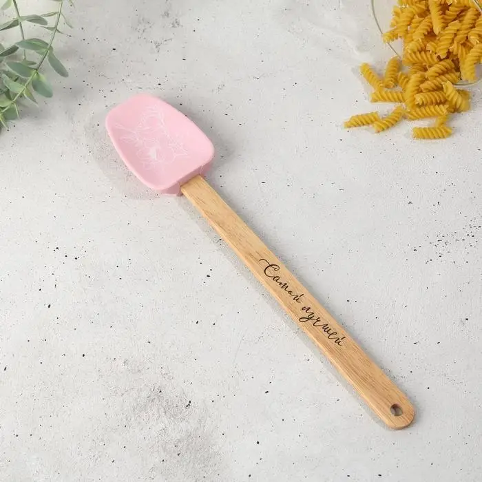 Лопатка силиконовая KONFINETTA «Самой лучшей» на формовой подложке, 18.2 х 33.5 см