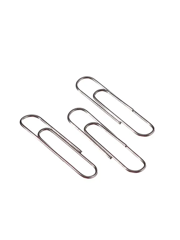 Скрепки 33мм никелированные в картонной коробке 100 штук Скрепки 33мм никелированные в картонной коробке 100 штук