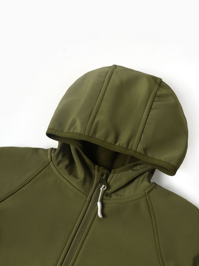Ветровка демисезонная для мальчиков MINAKU из Softshell на флисе, непромокаемая, оливковый, рост 116 см