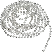 Бусы новогодние  из полистирола Серебрянная / 270х0,5см арт.94067