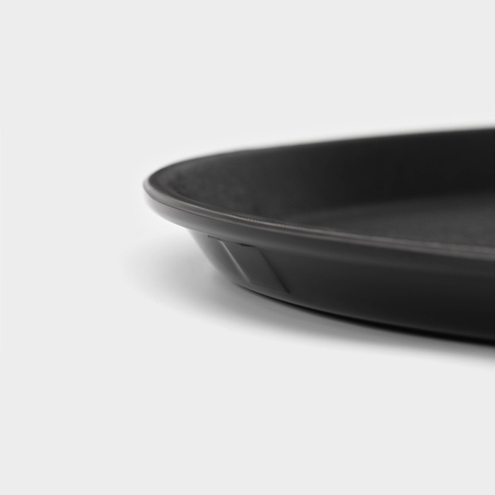 Поднос прорезиненный круглый Hanna Knövell, d=40 см, цвет чёрный Поднос прорезиненный круглый Hanna Knövell, d=40 см, цвет чёрный