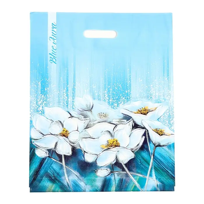 Пакет «Аура», полиэтиленовый с вырубной ручкой, 38×47 см, 60 мкм