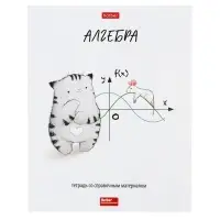 Предметная тетрадь по алгебре Hatber &laquo;Приключения кота Пирожка&raquo;, 48 листов, в клетку, со справочным материалом, обложка из мелованной бумаги