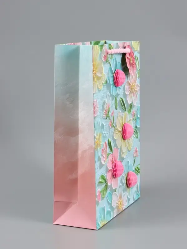 Пакет ламинированный &laquo;Цветы&raquo;, 28.3&times;10.4&times;39 см