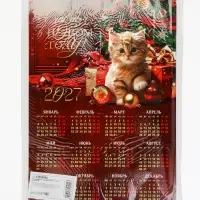 Календарь 2027, настенный, А3 &laquo;Рыжий котенок&raquo;