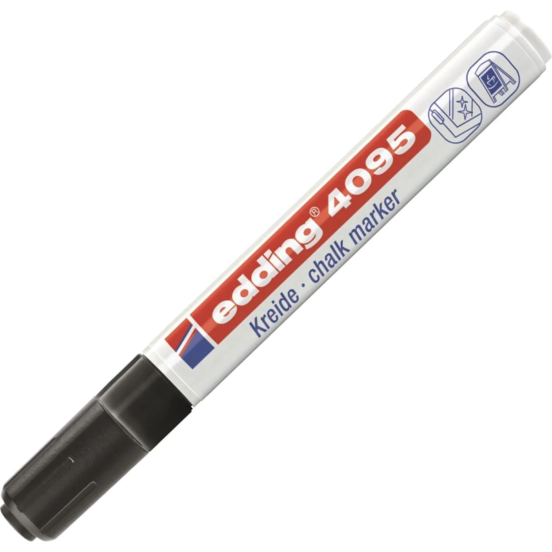 Маркер меловой Edding E-4095 chalk marker чёрный_001