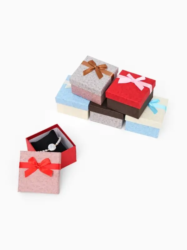 Набор коробочек подарочных 6 шт. под часы &laquo;Структура&raquo;, 8,5&times;8,5 см, цвет МИКС