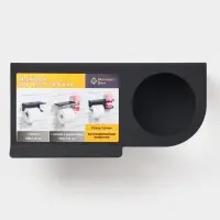 Держатель для туалетной бумаги с полочкой с отверстием для освежителя, цвет черный Держатель для туалетной бумаги с полочкой с отверстием для освежителя, цвет черный