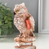 Фигурка гипс &laquo;Сова на книгах&raquo; коричневая, 14&times;6&times;6 см