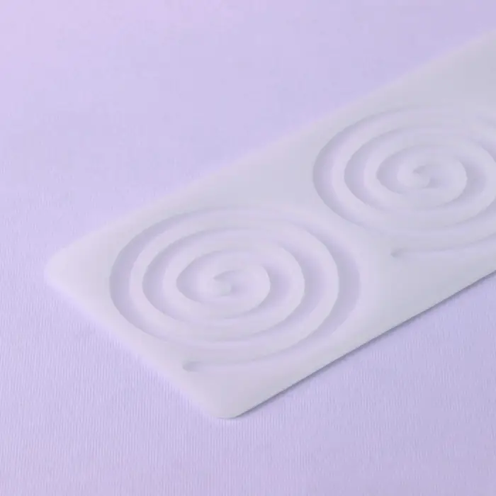 Форма для шоколада &laquo;Спираль&raquo;, силикон, 3 ячейки, 24.5&times;9&times;0.3 см, прозрачная