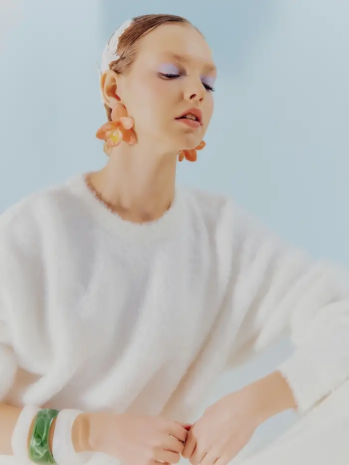 Серьги &laquo;Цветы Орхидеи&raquo;, розовые