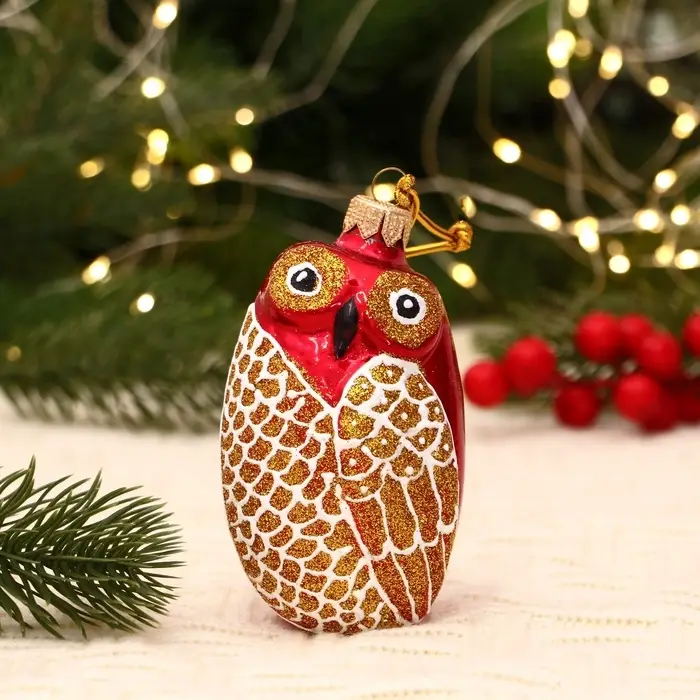 Ёлочная игрушка &laquo;Совушка&raquo; ручная роспись, h=11 см, МИКС