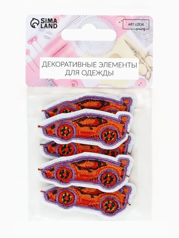 Наклейка на одежду «Тачка», с клеевой основой, 5.2×2.2 см, красная Наклейка на одежду «Тачка», с клеевой основой, 5.2×2.2 см, красная