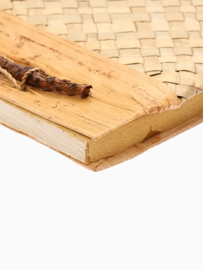 Записная книжка плетёная, 48 листов, 17&times;22&times;2 см, бежевая