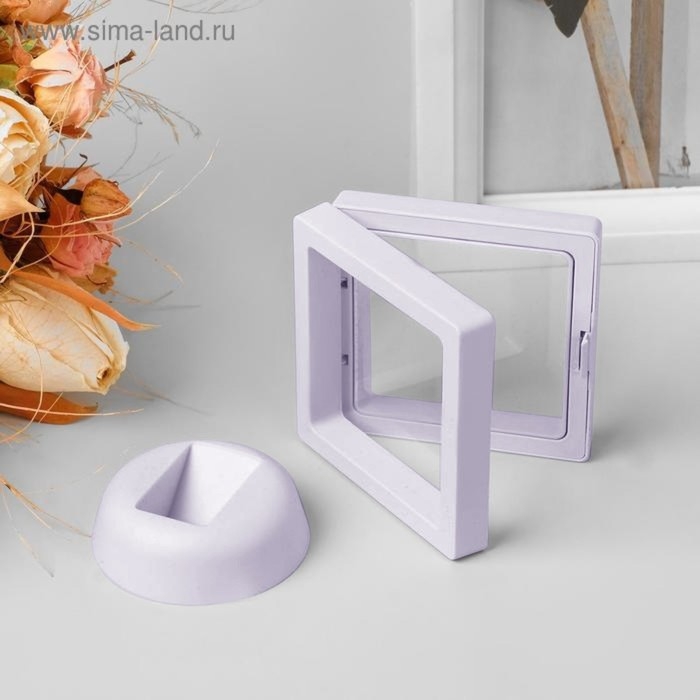 Подставка для украшений «Ромб», 7×3×7 см, цвет белый Подставка для украшений «Ромб», 7×3×7 см, цвет белый