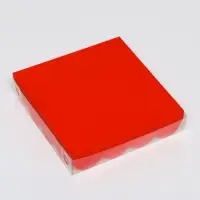 Коробка для печенья, красная, 15 х 15 х 3 см