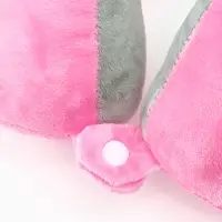 Подушка для путешествий бархатная формовая "Самолет", розовая Подушка для путешествий бархатная формовая "Самолет", розовая