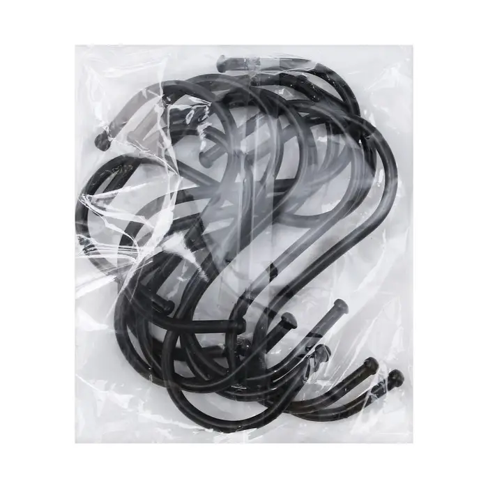 Крючок S-образный, d=3.2 мм, L=8 см, чёрный Крючок S-образный, d=3.2 мм, L=8 см, чёрный