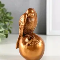 Фигурка гипс &laquo;Птица на яблоке&raquo;, 13 см, под бронзу