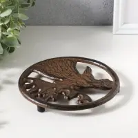 Фигурка чугун, подставка под горячее &laquo;Лось&raquo;, 16.5&times;16.5&times;1.5 см