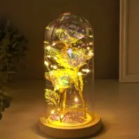 Сувенир свет "3 розы в колбе" LED 3хААА серебристый 11х11х22 см