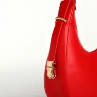 Сумка женская багет на молнии, 20.5&times;7&times;10.5 см, красная