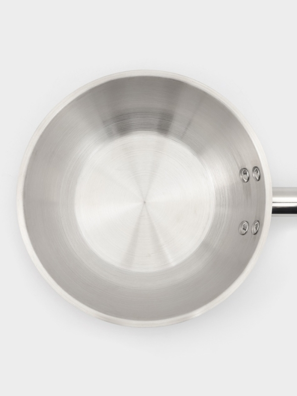 Сковорода d=22 см, h=6 см, толщина стенки 0,6 мм, индукция, дно al+fe+al