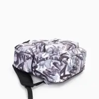 Рюкзак школьный на молнии, с карманами, с принтом, размер 30&times;13&times;42 см, серый