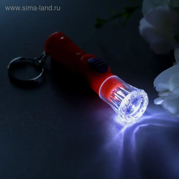 Фонарик брелок для ключей на кольце «Резьба», 7×2×2 см, МИКС Фонарик брелок для ключей на кольце «Резьба», 7×2×2 см, МИКС