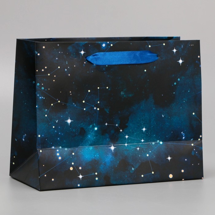 Пакет подарочный ламинированный горизонтальный, упаковка, «Звёзды», MS 23 х 18 х 10 см Пакет подарочный ламинированный горизонтальный, упаковка, «Звёзды», MS 23 х 18 х 10 см