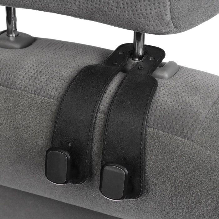 Крючок на подголовник двойной, черный Крючок на подголовник двойной, черный