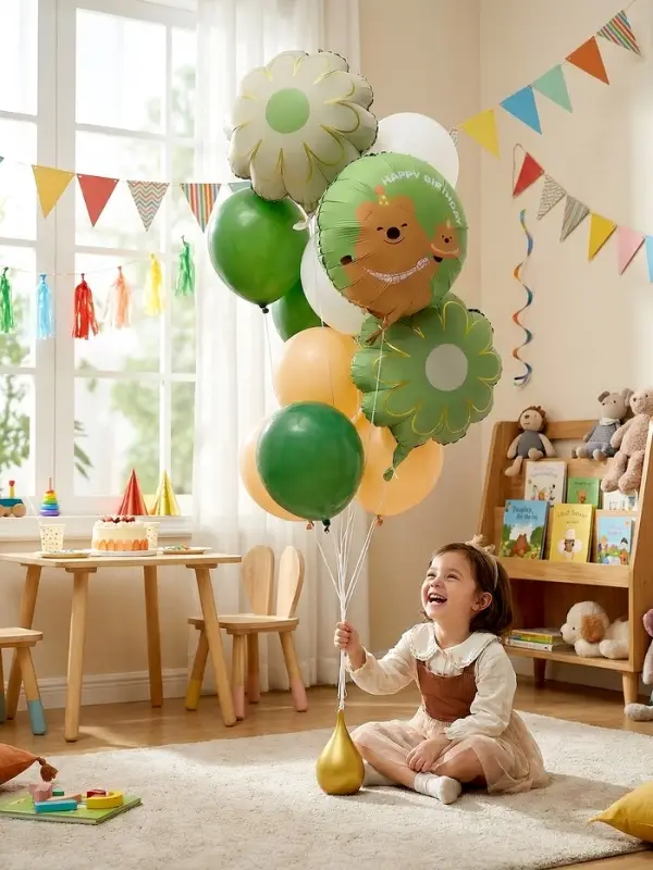 Воздушные шары "Капибара с ромашкой" фольга, латекс, набор 12 штук