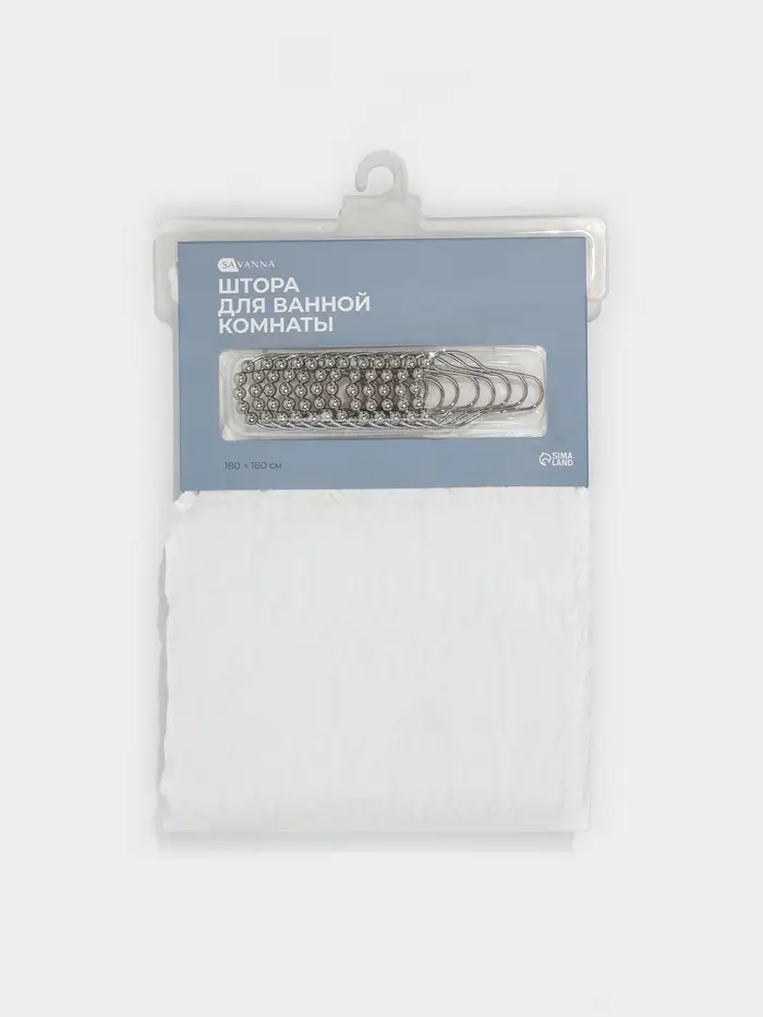 Штора для ванной SAVANNA &laquo;Сохо&raquo;, 180&times;180 см, полиэстер
