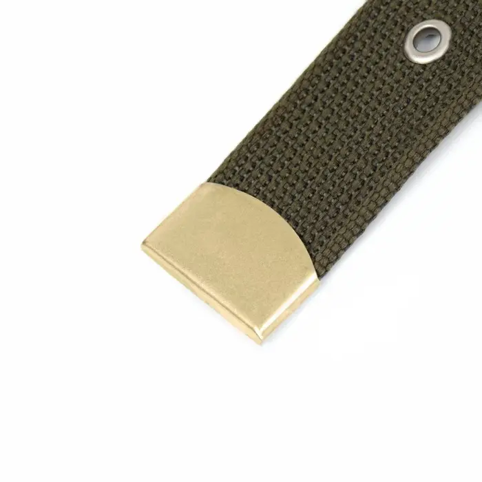 Ошейник брезентовый однослойный, безразмерный, 72&times;3.5 см, ОШ 45-60 см, хаки