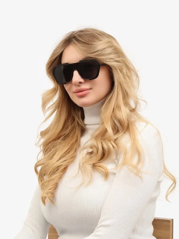 Очки солнцезащитные &laquo;OneSun. Маска&raquo;, uv 400, линза 4.5&times;5.8 см, чёрный