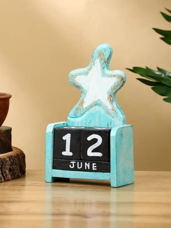Календарь настольный Календарь настольный "Морская звезда" дерево 11х5х16 см, цв. золотисто-бирюзовый