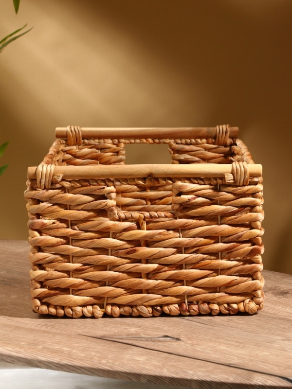 Корзина плетеная 46x31x20 см, водный гиацинт