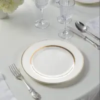 Тарелки WY Grace, d=20.5 см, набор 2 шт., фарфор, белые