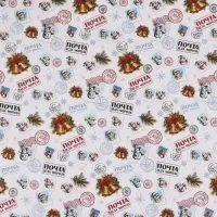 Бумага упаковочная глянцевая &laquo;Почта Деда Мороза&raquo;, 1 лист, 70&times;100 см