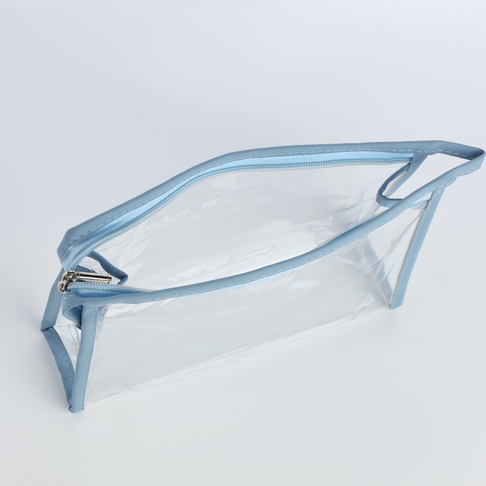 Набор косметичек 2 в 1 на молнии, цвет голубой Набор косметичек 2 в 1 на молнии, цвет голубой