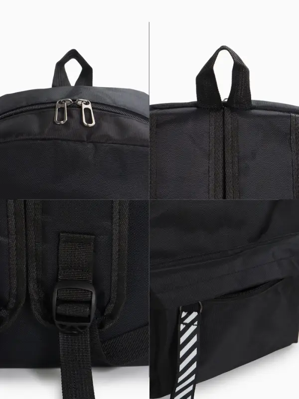 Рюкзак молодёжный на молнии, с карманами, с цифрой 23, размер 31&times;15&times;45 см, чёрный