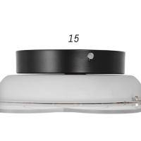 Люстра с ПДУ 1200/1 LED 52Вт 3000-6000К диммер белый-прозрачный 50х50х8 см BayerLux