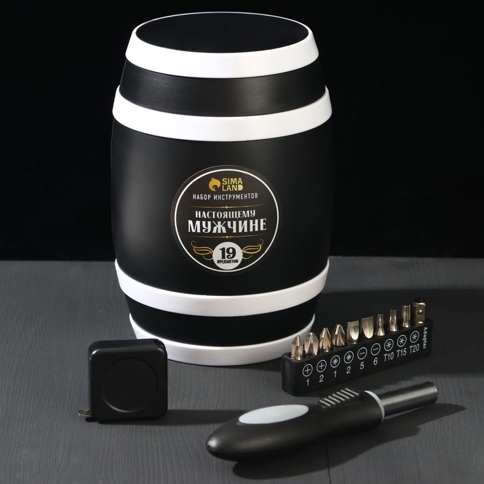 Набор инструментов в бочке «Лучшему мужчине», 19 предметов Набор инструментов в бочке «Лучшему мужчине», 19 предметов