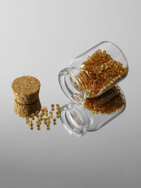 Баночки для хранения бисера, d=3&times;4.5 см, 5 шт.