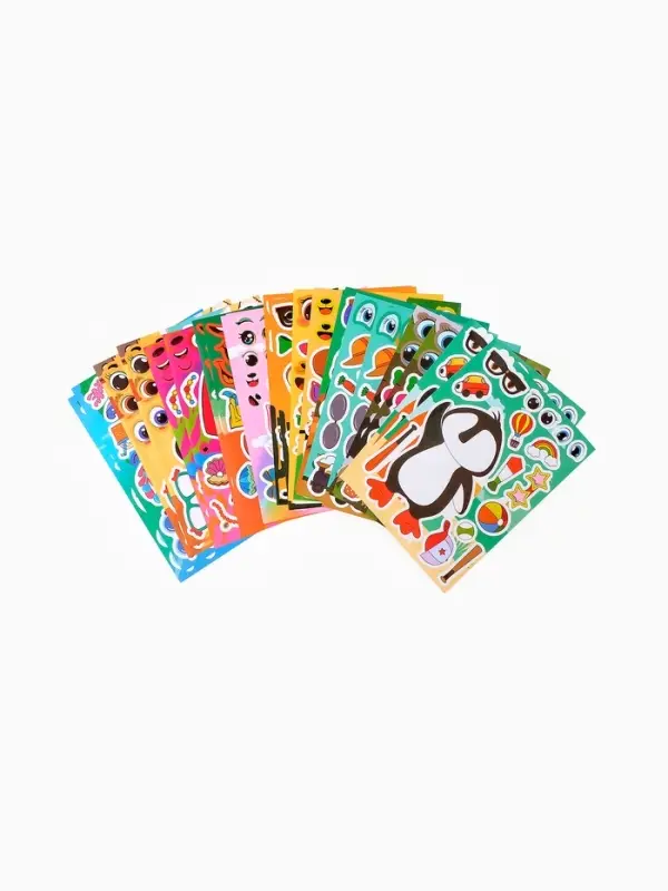 Наклейки детские для творчества "Животные" набор 24 шт