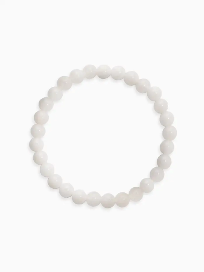 Браслет из бусин &laquo;Кварц&raquo;, d=5.5 см, шар №6, белый
