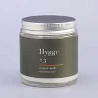 Свеча ароматическая "Hygge" #3 Табак/бергамот, соевый воск, в банке, 90 г