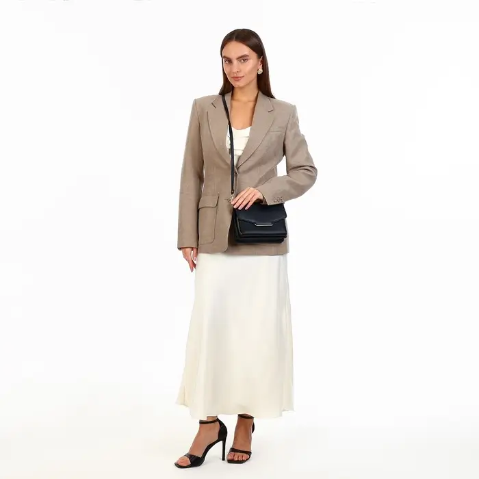 Сумка женская мессенджер на магнитах, 20&times;4&times;13 см, чёрная