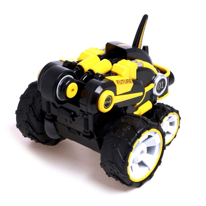 Машина-перевёртыш радиоуправляемая FUTURE, работает от аккумулятора, цвет жёлтый Машина-перевёртыш радиоуправляемая FUTURE, работает от аккумулятора, цвет жёлтый